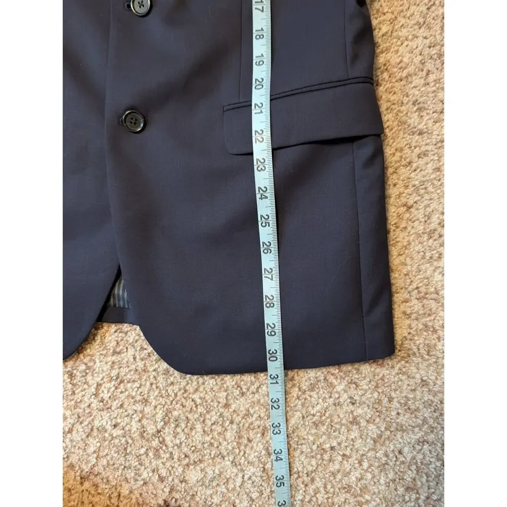 Banana Republic Men's Navy Blue Slim Fit Wool Blend Suit Blazer Jacket 40R